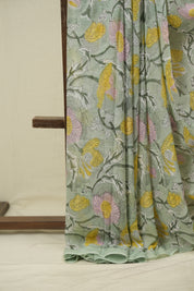 Mint HBP Chiffon Saree - SRMHCS60