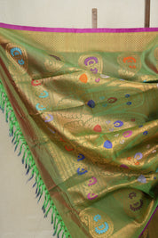 Green Gadwal Silk Saree - SRGGSS326