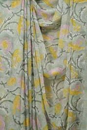 Mint HBP Chiffon Saree - SRMHCS60