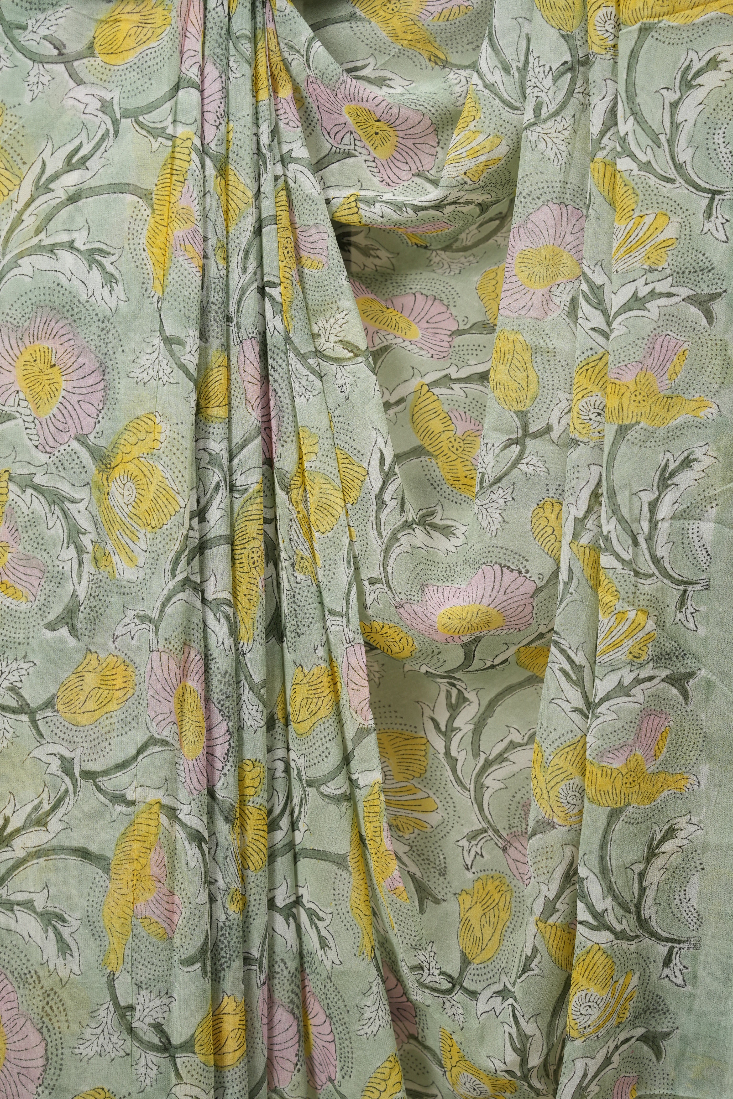 Mint HBP Chiffon Saree - SRMHCS60