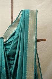 Rama Green Banarasi Silk Saree - SRRGBSS863