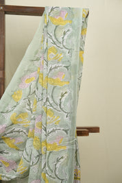 Mint HBP Chiffon Saree - SRMHCS60