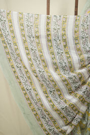 Mint HBP Chiffon Saree - SRMHCS60