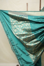 Rama Green Banarasi Silk Saree - SRRGBSS863