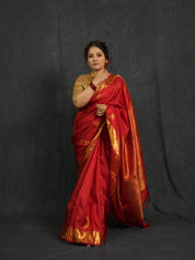 Red Kanjivaram Silk Saree - SRRKSS1018