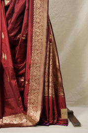 Maroon Banarasi Silk Saree - SRMBSS864