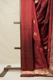 Maroon Banarasi Silk Saree - SRMBSS864