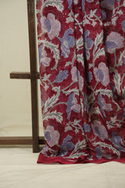 Red HBP Chiffon Saree - SRRHCS53