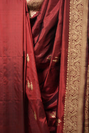 Maroon Banarasi Silk Saree - SRMBSS864