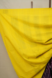 Purple Yellow Pochampalli Cotton Ikat Saree - SRPYPCIS592