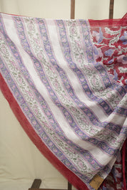 Red HBP Chiffon Saree - SRRHCS53