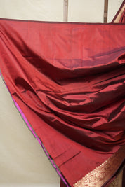 Maroon Banarasi Silk Saree - SRMBSS864