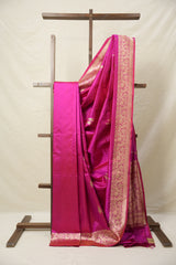 Rani Pink Banarasi Silk Saree - SRRPBSS868