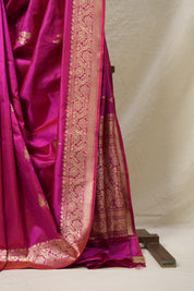 Rani Pink Banarasi Silk Saree - SRRPBSS868