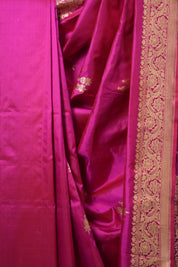 Rani Pink Banarasi Silk Saree - SRRPBSS868