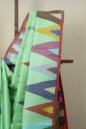 Parrot Green Gadwal Silk Saree - SRPGGSS306