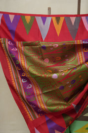 Parrot Green Gadwal Silk Saree - SRPGGSS306