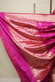 Rani Pink Banarasi Silk Saree - SRRPBSS868