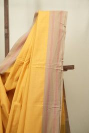 Yellow Cotton IIkal Saree - SRYCIS1136