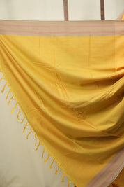 Yellow Cotton IIkal Saree - SRYCIS1136