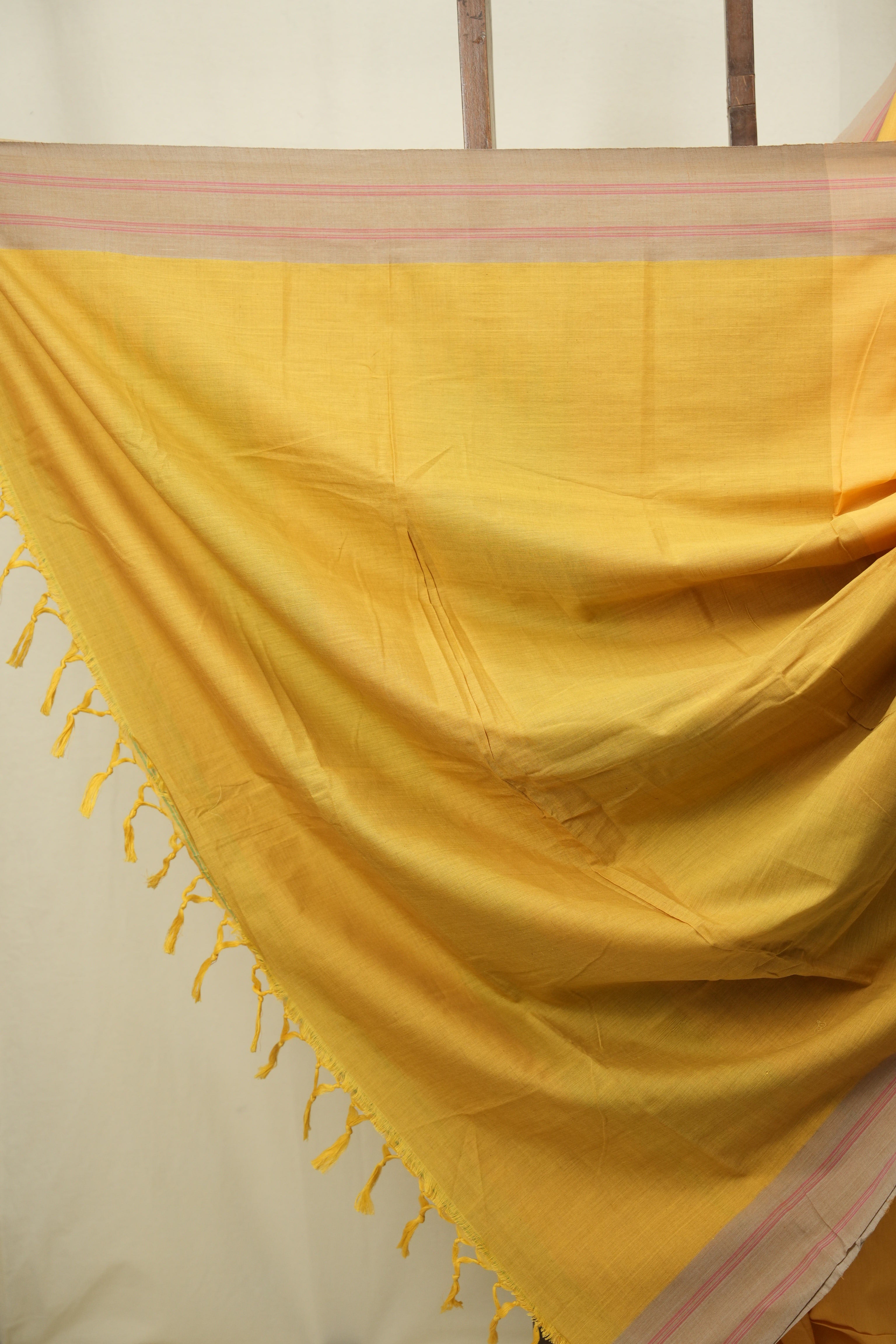 Yellow Cotton IIkal Saree - SRYCIS1136