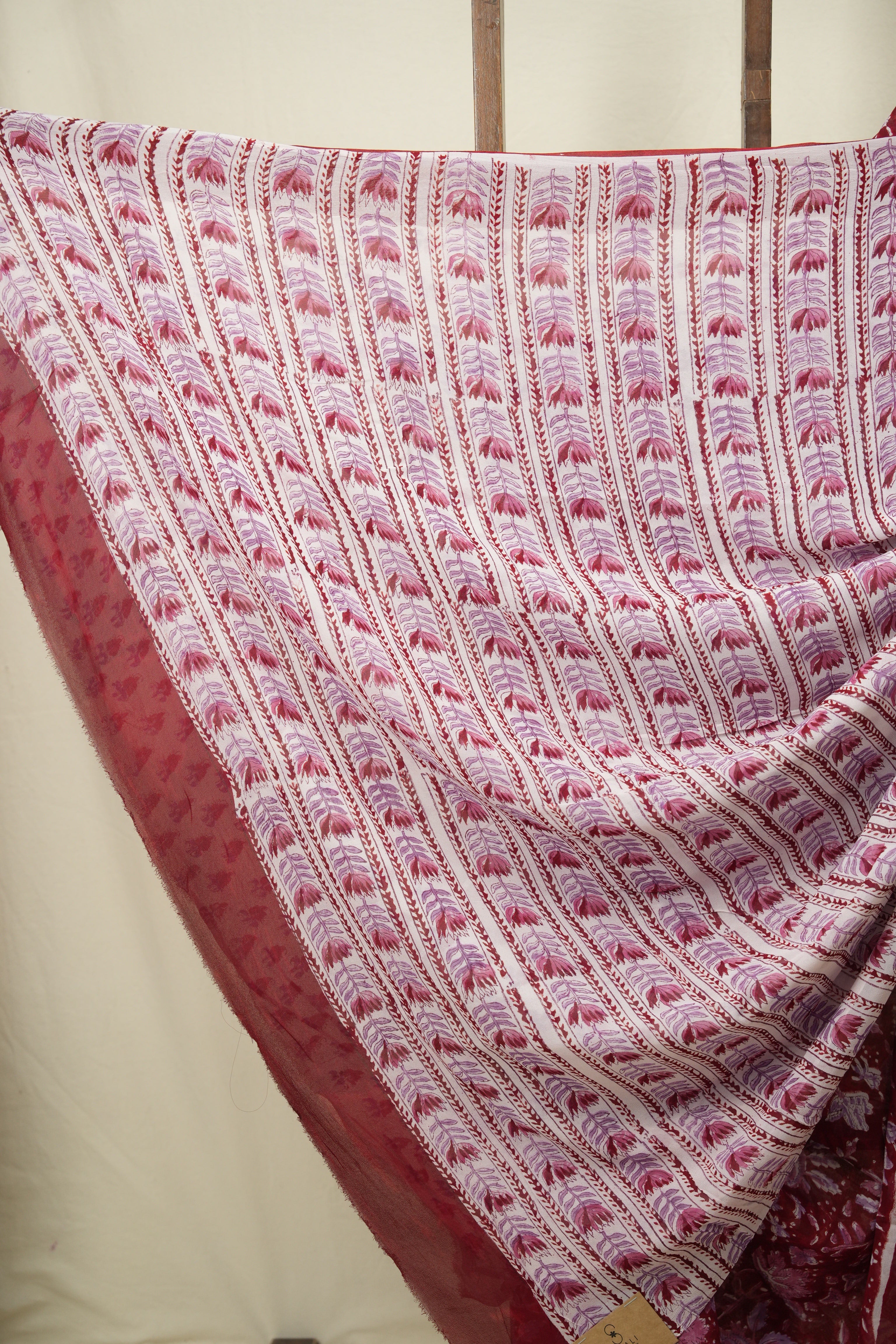 Red HBP Chiffon Saree - SRRHCS52
