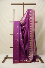Purple Banarasi Silk Saree - SRPBSS867