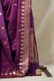 Purple Banarasi Silk Saree - SRPBSS867