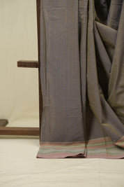 Dual Tone Blue Cotton IIkal Saree - SRDTBCIS1127