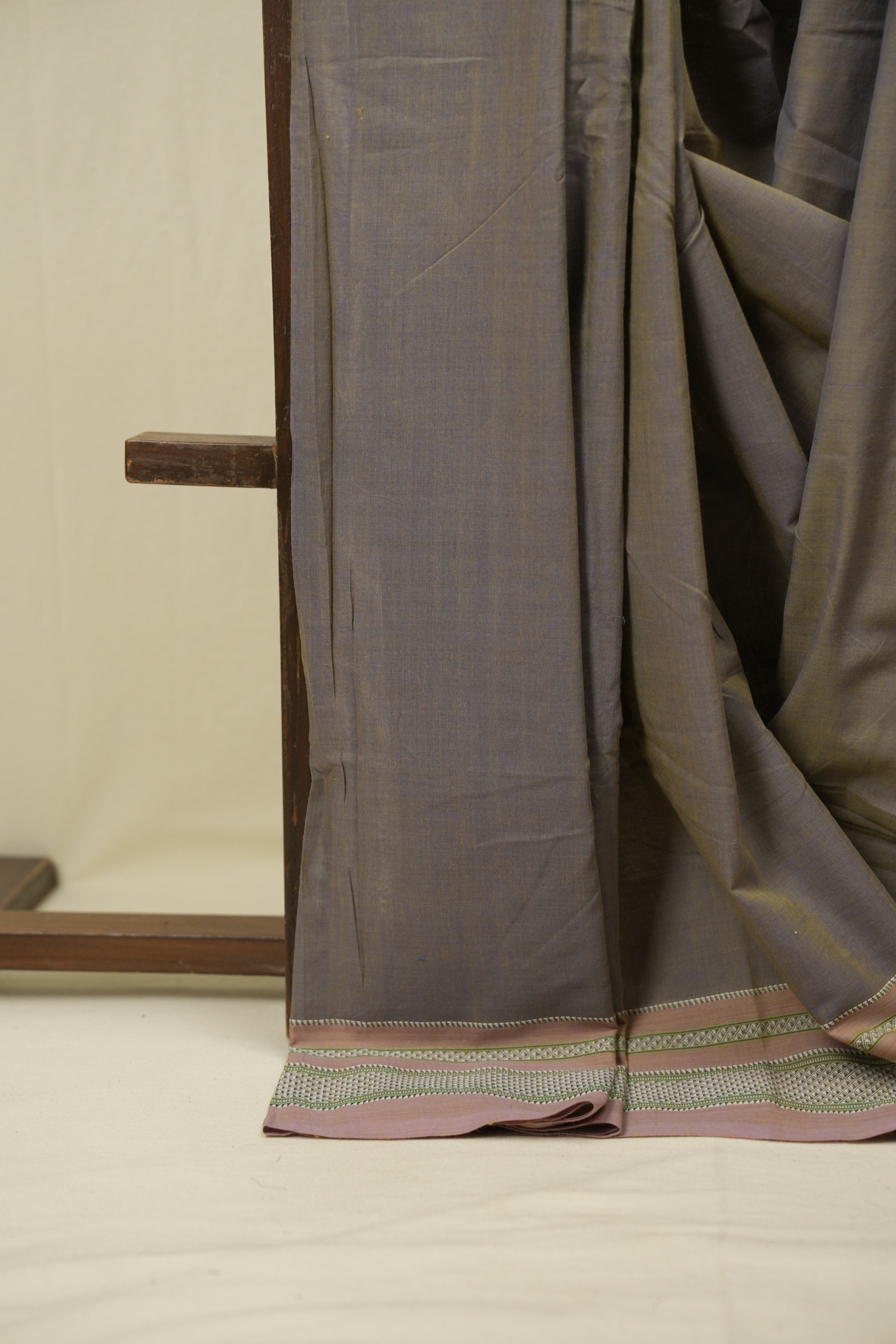 Dual Tone Blue Cotton IIkal Saree - SRDTBCIS1127