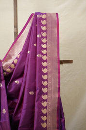 Purple Banarasi Silk Saree - SRPBSS867