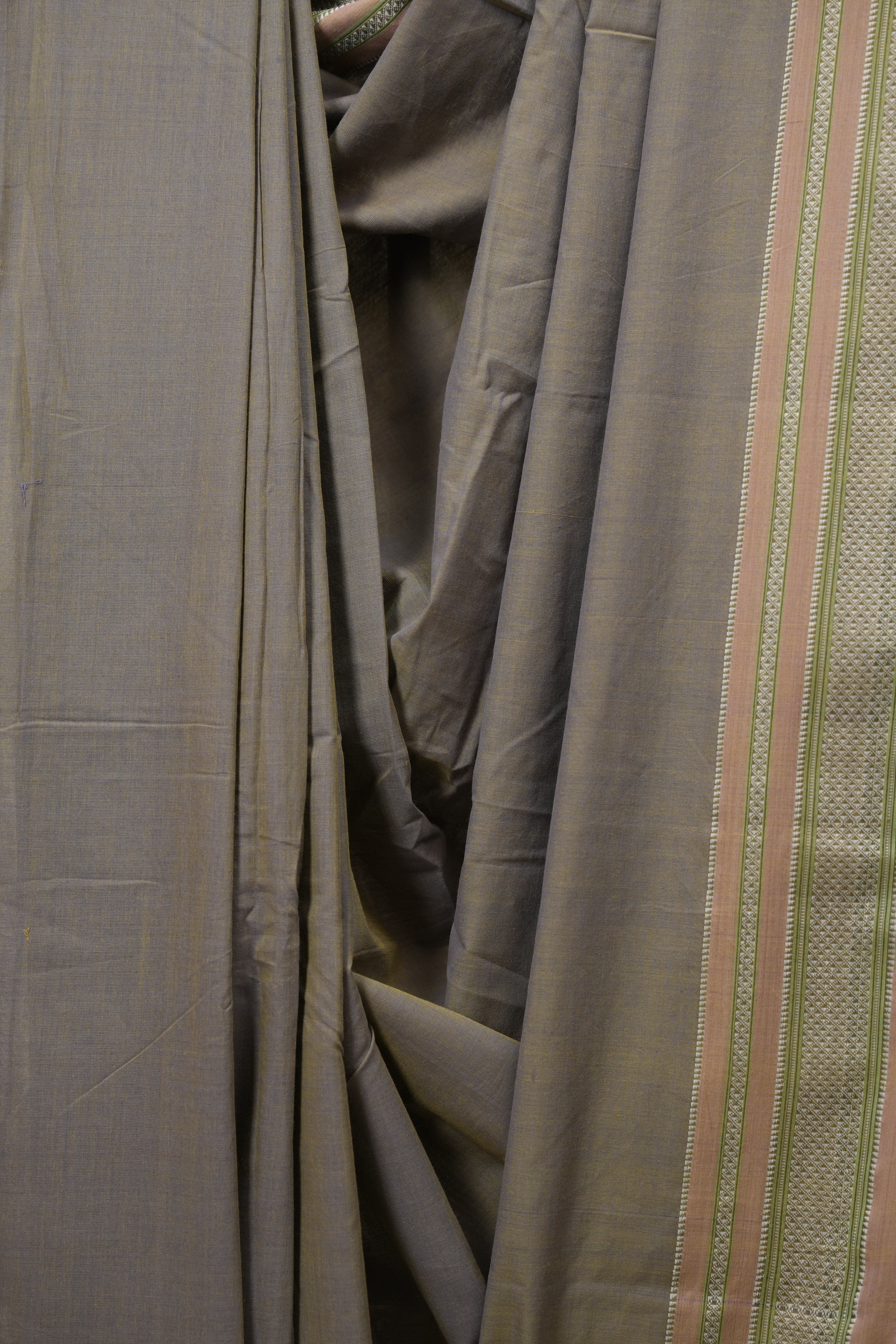 Dual Tone Blue Cotton IIkal Saree - SRDTBCIS1127