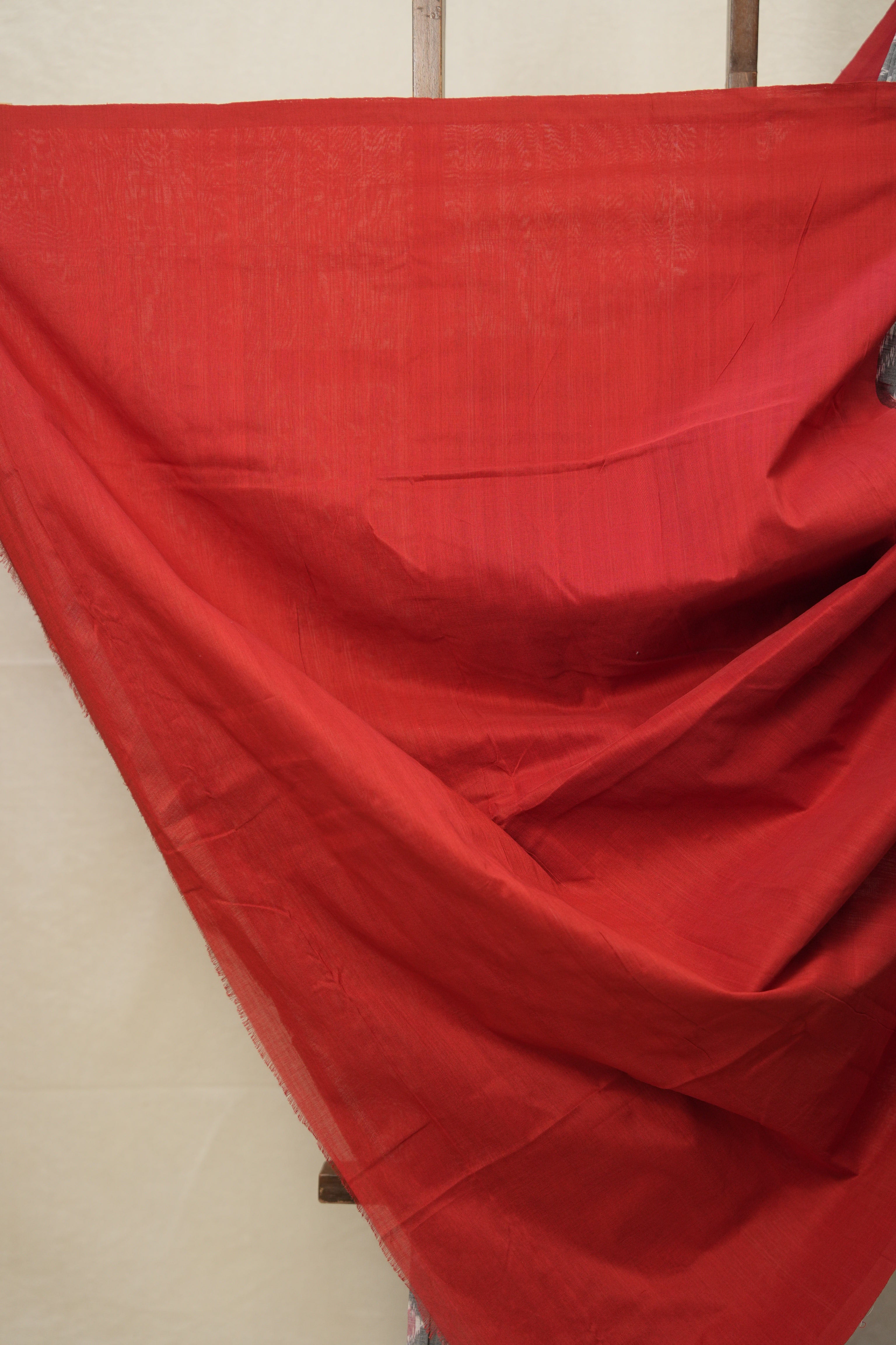 Grey Pochampalli Cotton Ikat Saree - SRGPCIS590