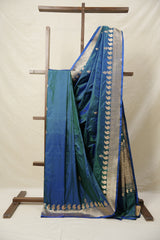 Peacock Blue Banarasi Silk Saree - SRPBBSS859