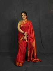 Red Kanjivaram Silk Saree - SRRKSS1018