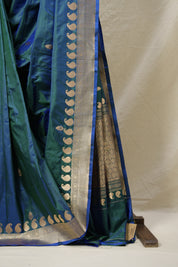 Peacock Blue Banarasi Silk Saree - SRPBBSS859