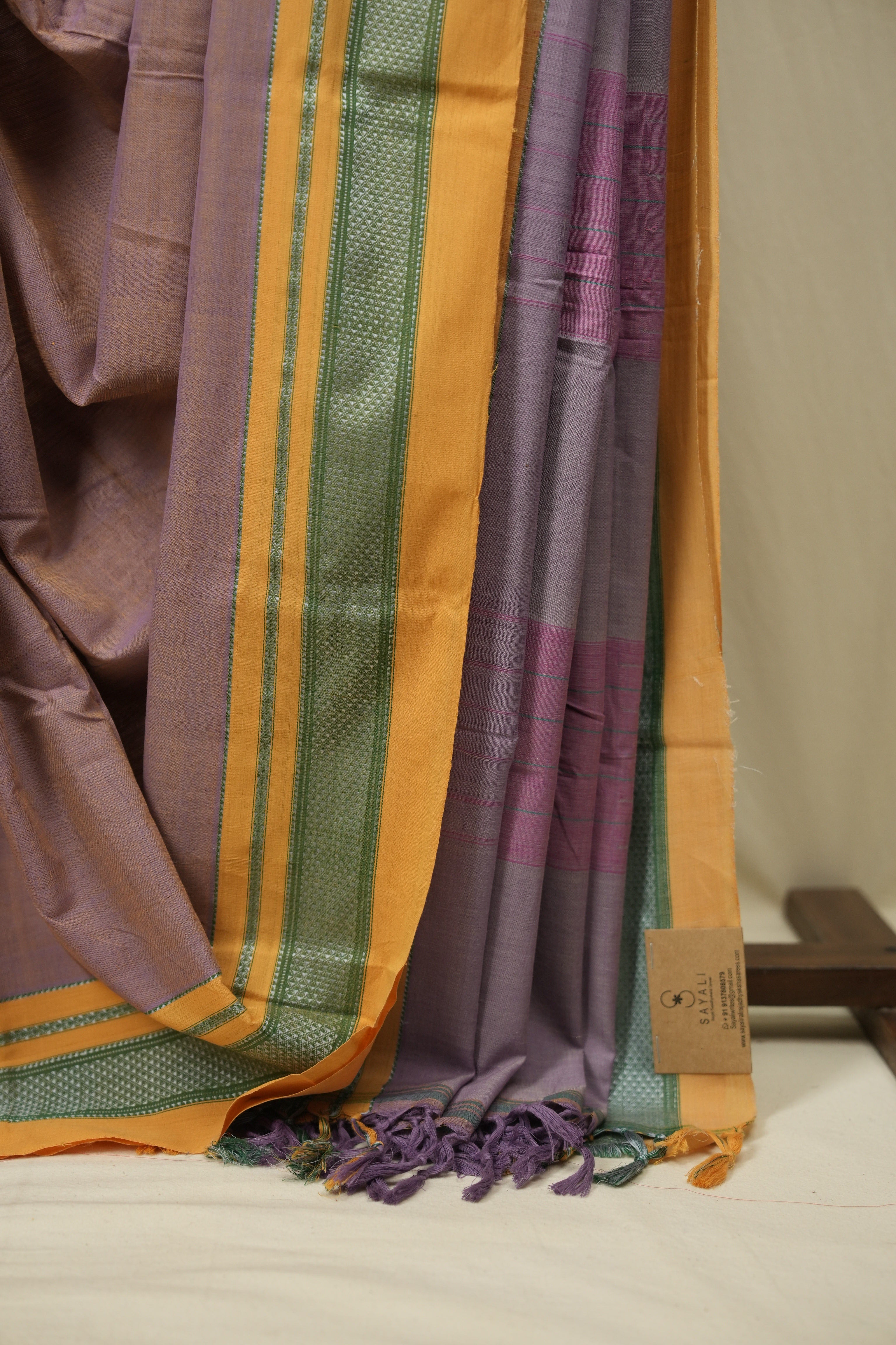 Lavender Cotton IIkal Saree - SRLCIS1135