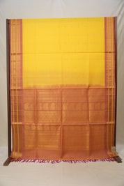 Yellow Gadwal Cotton Silk Saree - SRYGCSS105