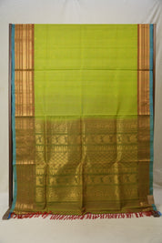 Green Gadwal Cotton Silk Saree - SRGGCSS134