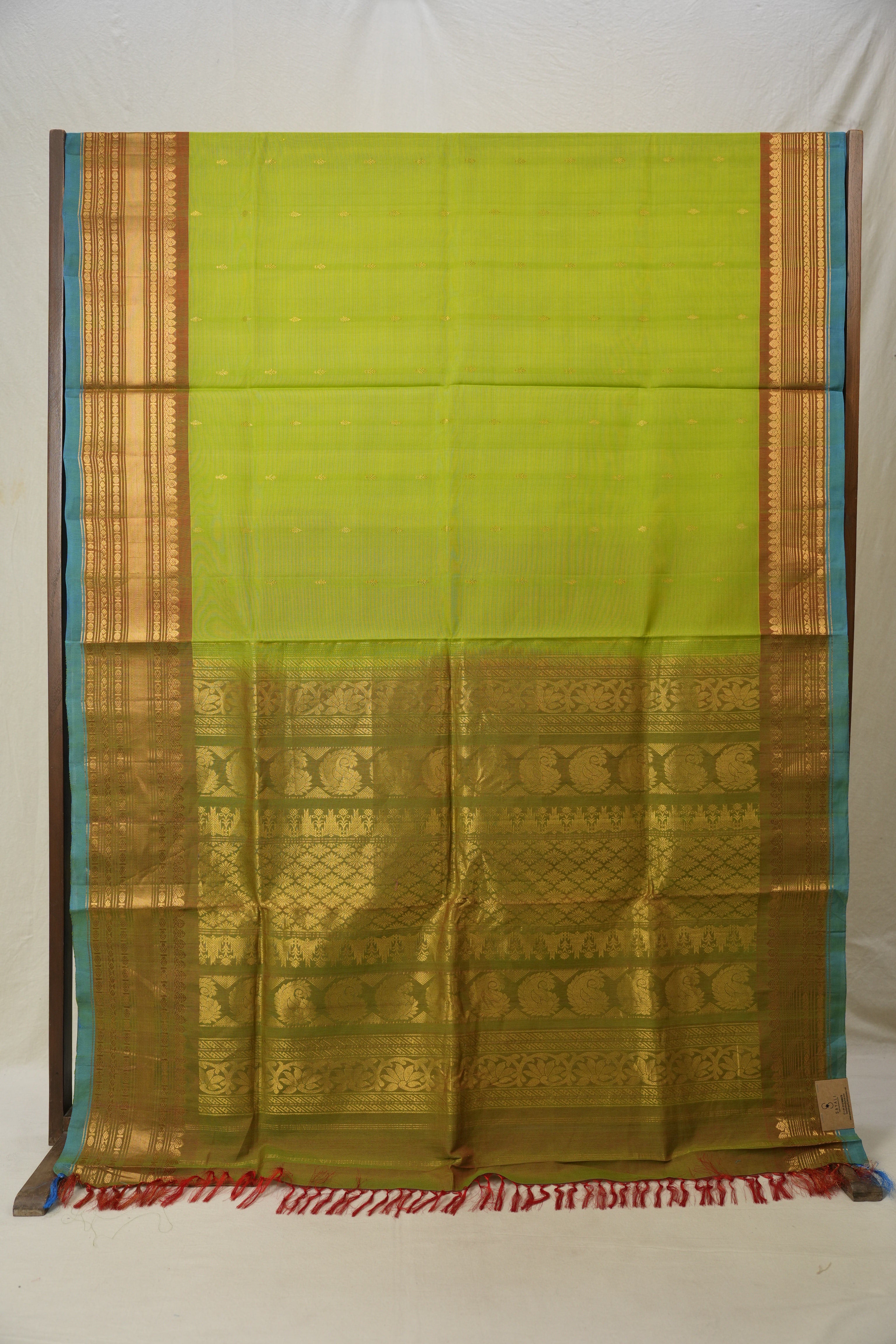 Green Gadwal Cotton Silk Saree - SRGGCSS134