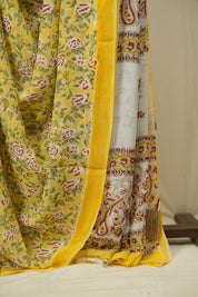Yellow HBP Chiffon Saree - SRYHCS56
