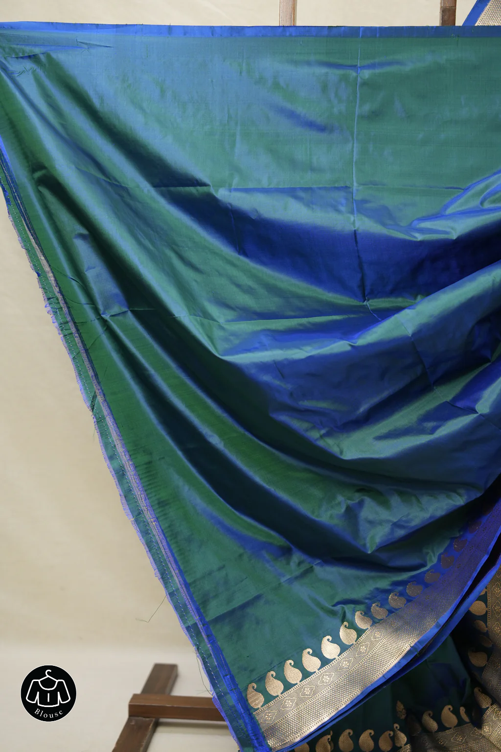 Peacock Blue Banarasi Silk Saree - SRPBBSS859
