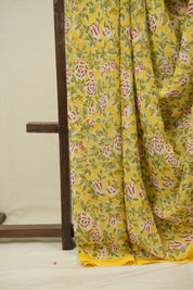 Yellow HBP Chiffon Saree - SRYHCS56