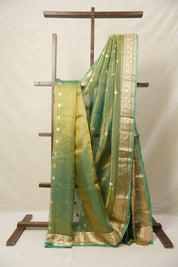 Aqua-Gold Tissue Banarasi Silk Saree - SRAGTBSS31