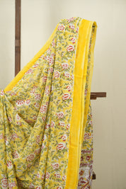 Yellow HBP Chiffon Saree - SRYHCS56