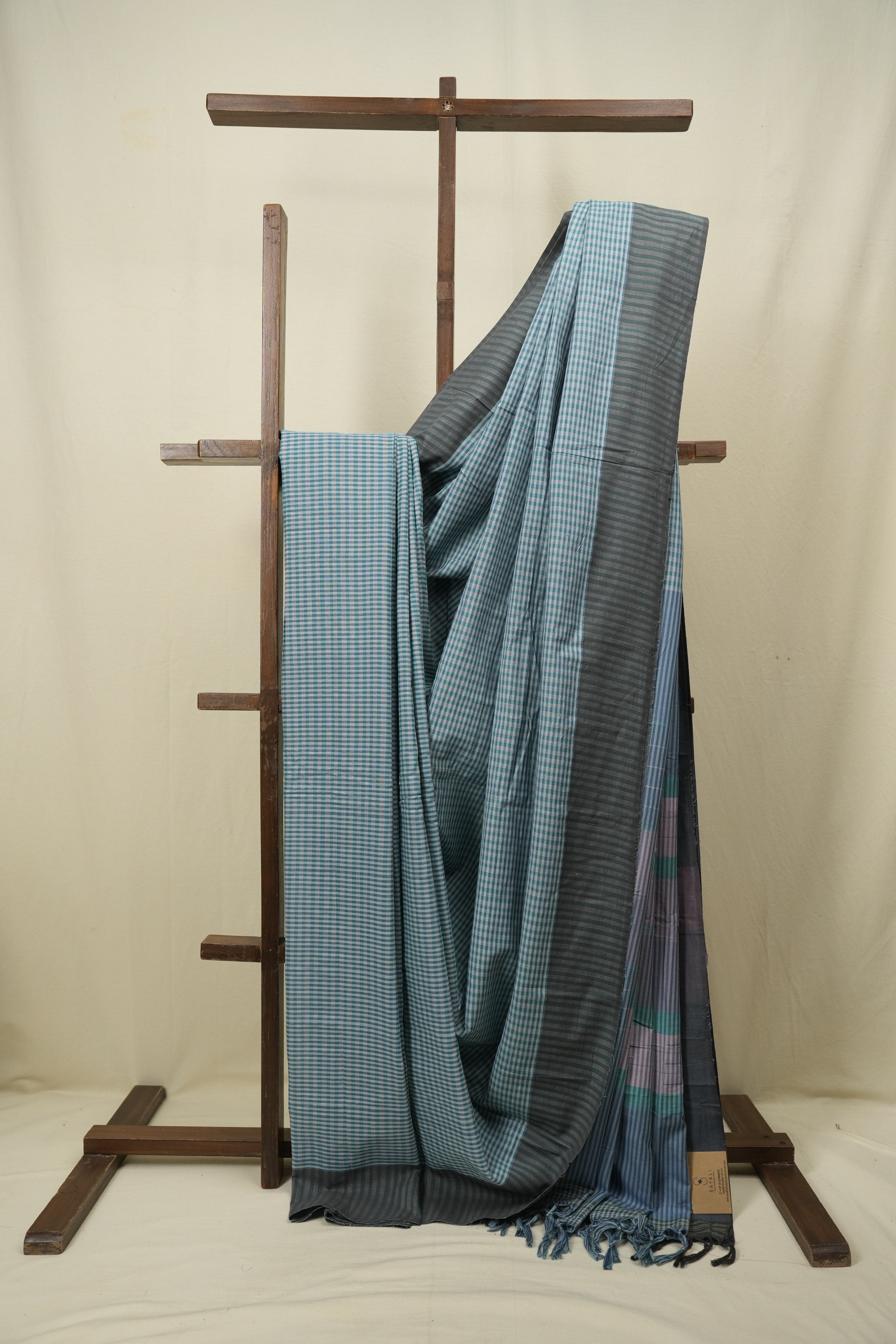 Blue Cotton IIkal Saree - SRBCIS1134