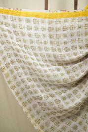 Yellow HBP Chiffon Saree - SRYHCS56