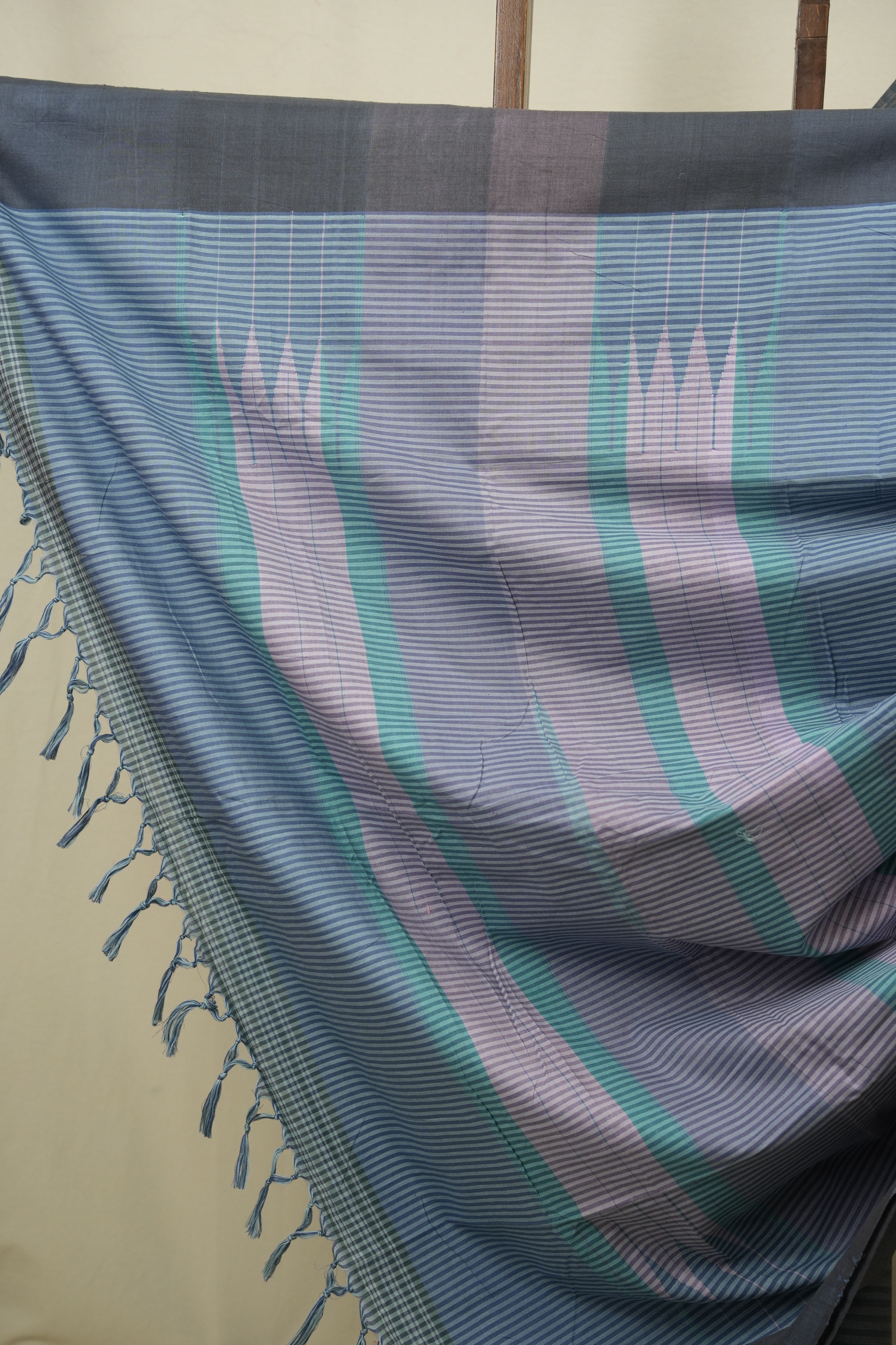 Blue Cotton IIkal Saree - SRBCIS1134