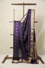Deep Violet Tissue Banarasi Silk Saree - SRDVTBSS32
