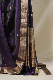 Deep Violet Tissue Banarasi Silk Saree - SRDVTBSS32